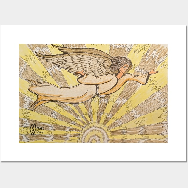 Angel flying high overhead Wall Art by Matt Starr Fine Art